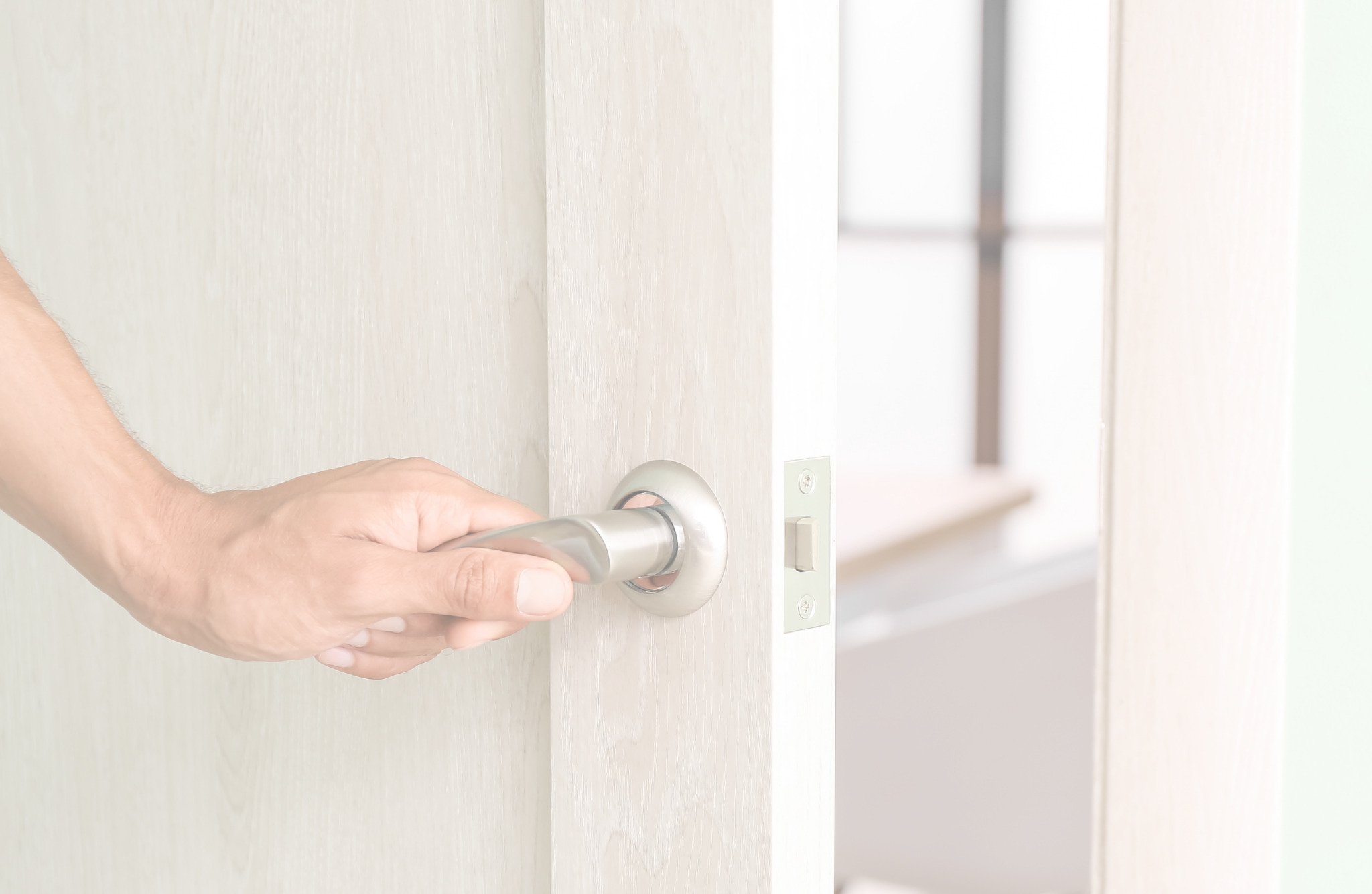 someone opening a door